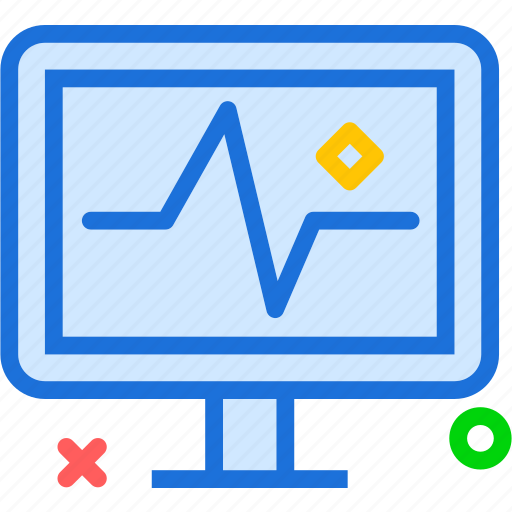 Display, ekg, heartbeat, monitor, statssignal icon - Download on Iconfinder
