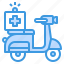 emergency, healthcare, scooter, transport 