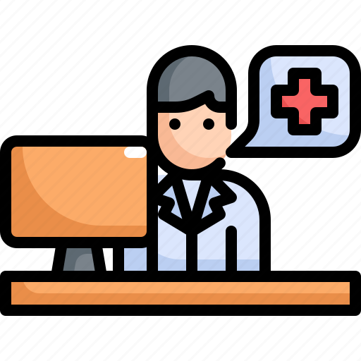 Desk, doctor, healthcare, hospital, medical, table, workstation icon - Download on Iconfinder