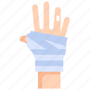 band aid, bandage, gauze, hand 