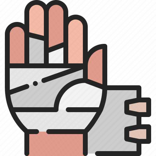 Injury, bandage, gauze, healing, accident, wound, hand icon - Download on Iconfinder