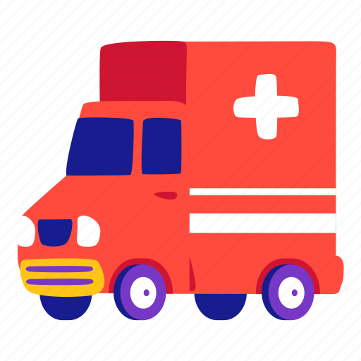 Ambulance, ambulances, transport, hospitalmedical, stickers, sticker illustration - Download on Iconfinder