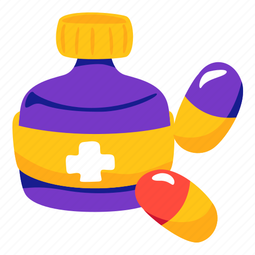 Medicine, pills, drug, hospitalmedical, stickers, sticker illustration - Download on Iconfinder