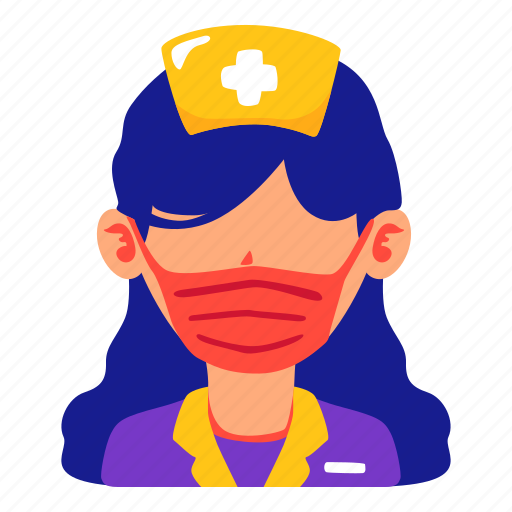 Nurse, avatar, medical, stickers, sticker illustration - Download on Iconfinder