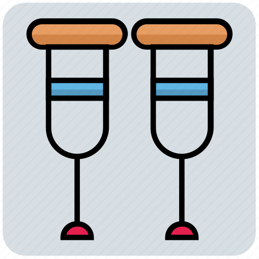 Crutches, disable, equipment, help, medical icon - Download on Iconfinder