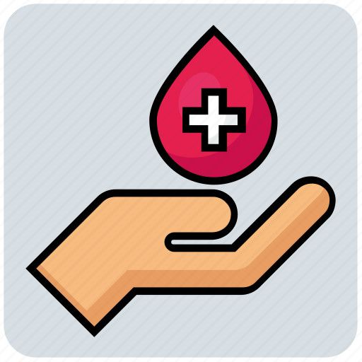 Blood, donation, drop, hand, medical, transfusion icon - Download on Iconfinder