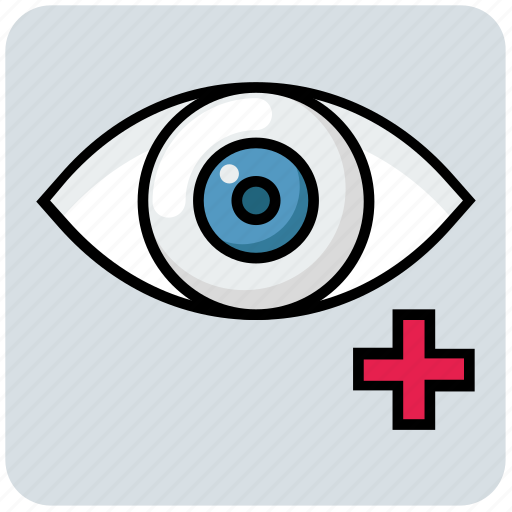 Eye, eye test, medical, plus, view icon - Download on Iconfinder