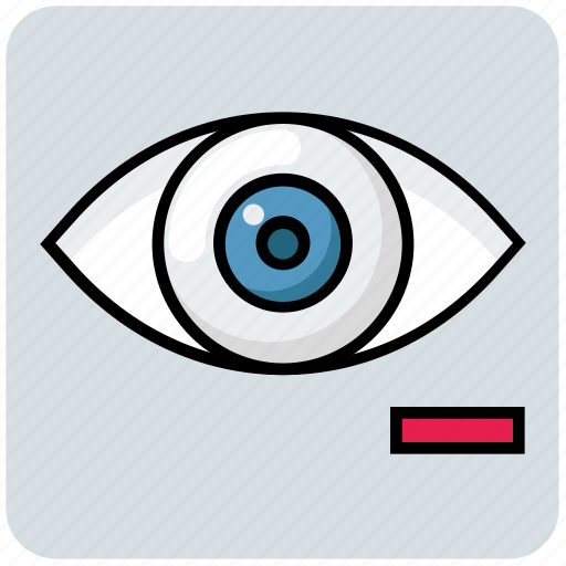 Eye, eye test, medical, minus, view icon - Download on Iconfinder