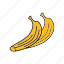 banana, food, fruit 