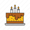 anniversary, birthday, cake, candle, celebration
