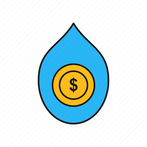 Dollar, drop, finance, money, oil, petroleum icon - Download on Iconfinder