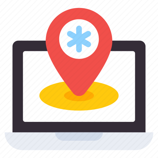 Hospital location, medical location, pharmacy location, hospital direction, online navigation icon - Download on Iconfinder
