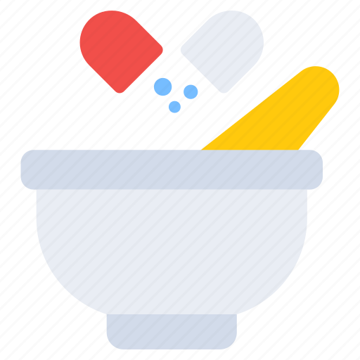 Mortar pestle, traditional medicine, herbal medication, pharmacology, mixing bowl icon - Download on Iconfinder