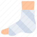 foot injury, foot plaster, fractured ankle, fractured foot, foot bandage 