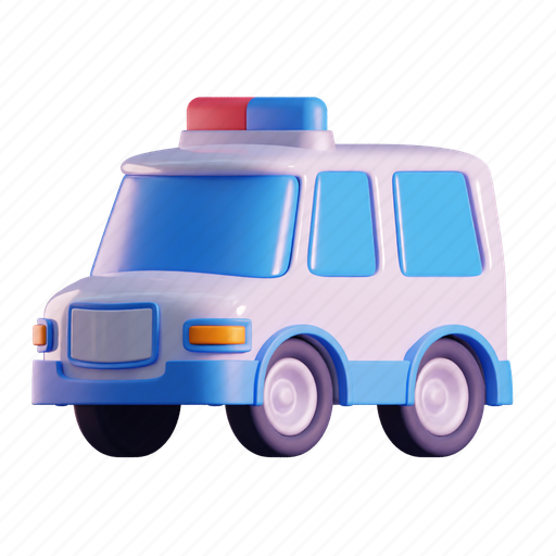 Ambulance, vehicle, car, emergency, transport 3D illustration - Download on Iconfinder