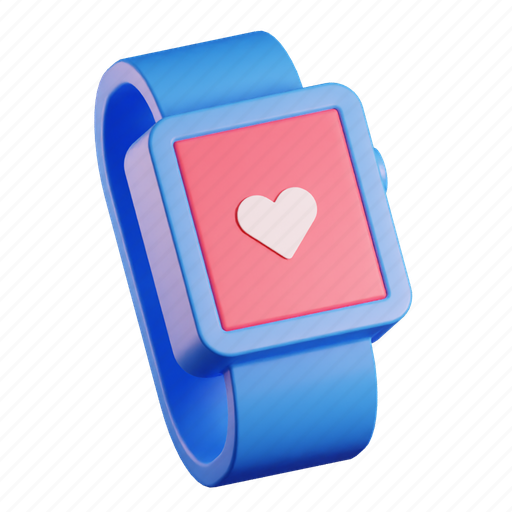 Heartbeat, monitor, pulse, display, healthcare, wristband, smartwatch 3D illustration - Download on Iconfinder
