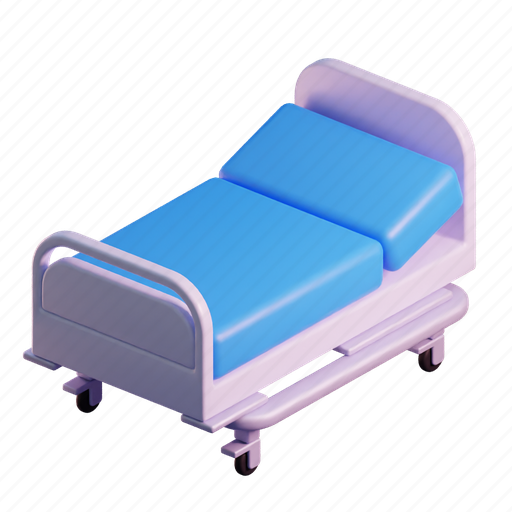 Hospital bed, hospital, care, clinic, bed 3D illustration - Download on Iconfinder