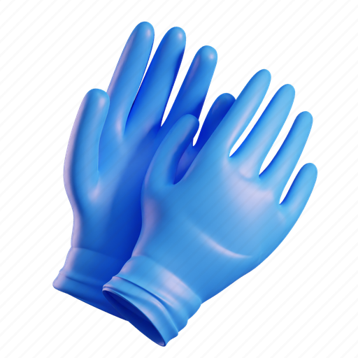 Medical gloves, gloves, hand, medical glove, interaction 3D illustration - Download on Iconfinder