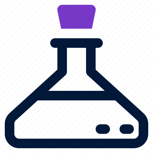Flask, tube, liquid, laboratory, chemical icon - Download on Iconfinder