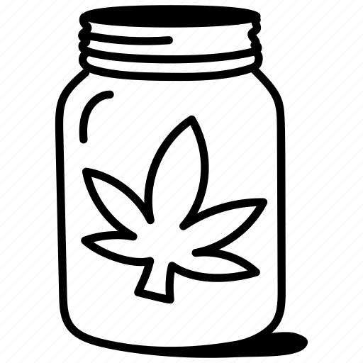 Marijuana jar, cannabis jar, hemp jar, addiction jar, fun jar icon - Download on Iconfinder