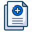 document, file, folder, healthy, medical, medical paper, records 