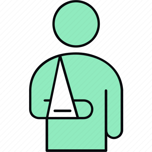 Arm, fracture, injury, plaster, band, bandage, medical icon - Download on Iconfinder