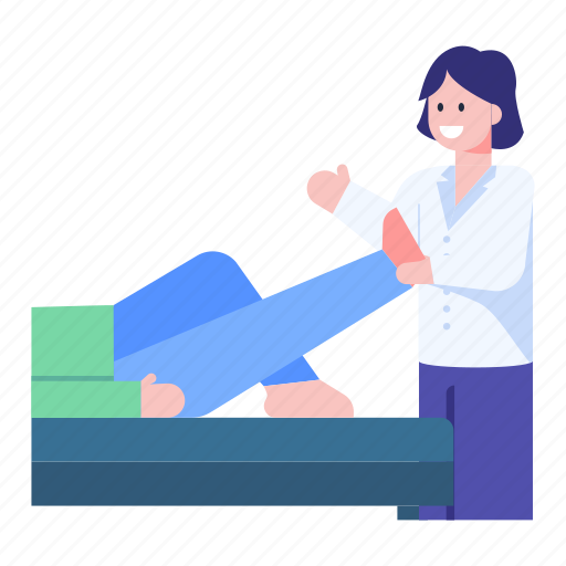 Physical therapy, massage therapist, physiotherapist, kinesitherapy, kinesiology illustration - Download on Iconfinder