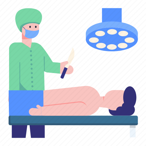 Patient operation, patient surgery, operation theater, inpatient surgery, surgeon illustration - Download on Iconfinder