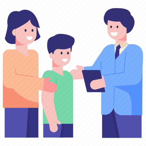 Family healthcare, family doctor, doctor and patients, doctor discussion, consultation illustration - Download on Iconfinder