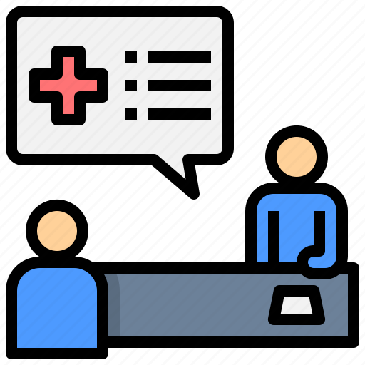 Consultation, treatment, information, hospital, doctor, medical diagnosis, health center icon - Download on Iconfinder