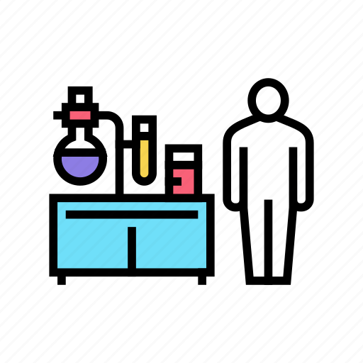 Laboratory, pharmacy, pharmaceutical, worker, lined, linear icon - Download on Iconfinder