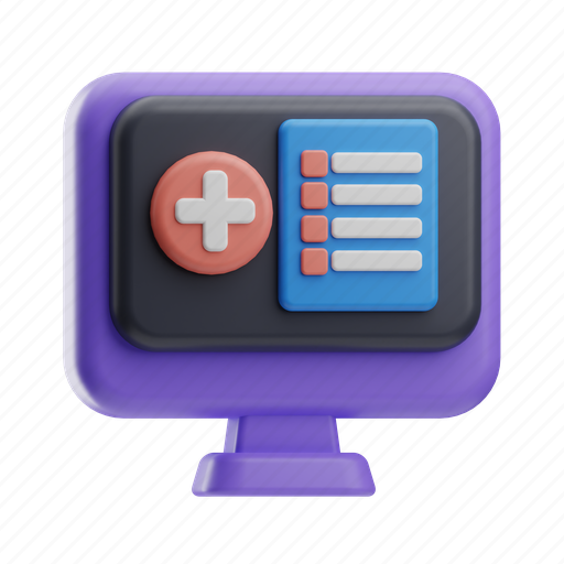 Medical, record, doctor, video, medicine, healthcare, hospital 3D illustration - Download on Iconfinder