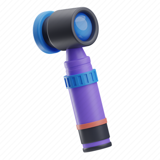 Dermatoscope, scope, telescope, zoom, aim, space, astronomy 3D illustration - Download on Iconfinder