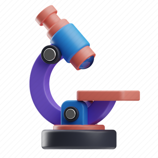 Microscope, biology, experiment, science, education, research, chemistry 3D illustration - Download on Iconfinder