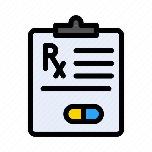 Rx, report, medicine, sheet, healthcare icon - Download on Iconfinder