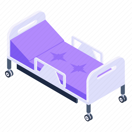 Hospital bed, sickbed, patient bed, nursing bed, furniture icon - Download on Iconfinder