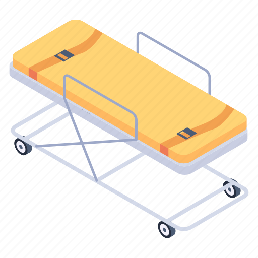 Patient bed, stretcher bed, emergency bed, medical bed, hospital accessory icon - Download on Iconfinder