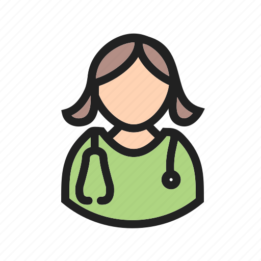 Doctor, female, medical, occupation, professional, stethoscope, woman icon - Download on Iconfinder