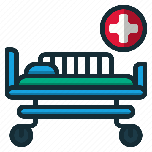 Bed, emergency, hospital, medical icon - Download on Iconfinder