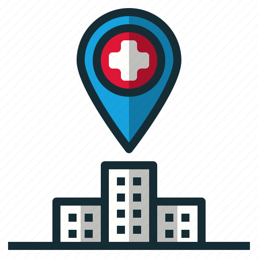 Gps, hospital, location, map, navigation, pin, pointer icon - Download on Iconfinder