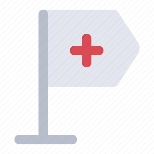Flag, medical, medicane icon - Download on Iconfinder