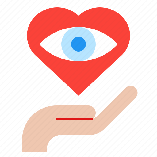 Care, eye, hand, healthcare, heart, medical icon - Download on Iconfinder