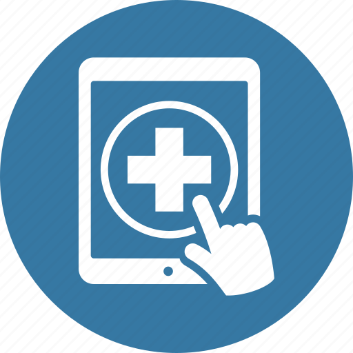 Medical question, online medical help, tablet icon - Download on Iconfinder