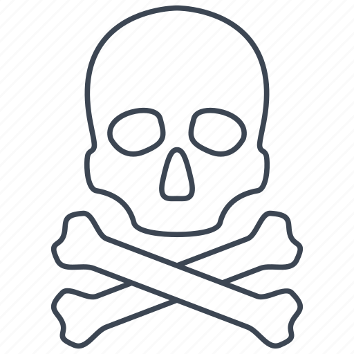 Crossbones, creepy, scary, skull icon - Download on Iconfinder