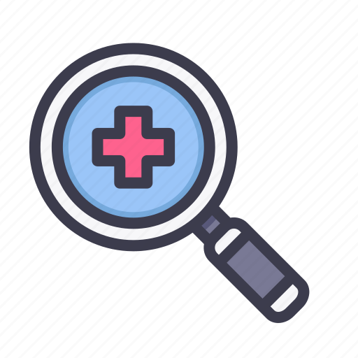 Research, analysis, medical, health, care, magnifying glass icon - Download on Iconfinder