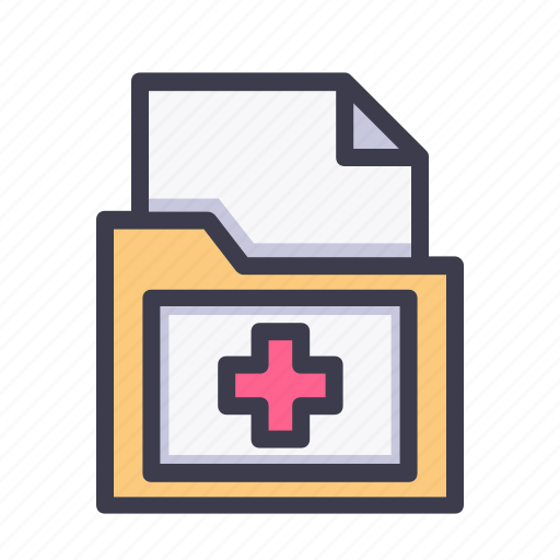 Document, paper, file, medical, healthcare, folder, hospital icon - Download on Iconfinder