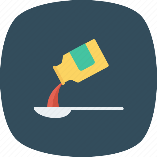 Bottle, health, medicine, pouring, spoon icon - Download on Iconfinder