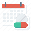 calendar, date, drug, event, medical, schedule