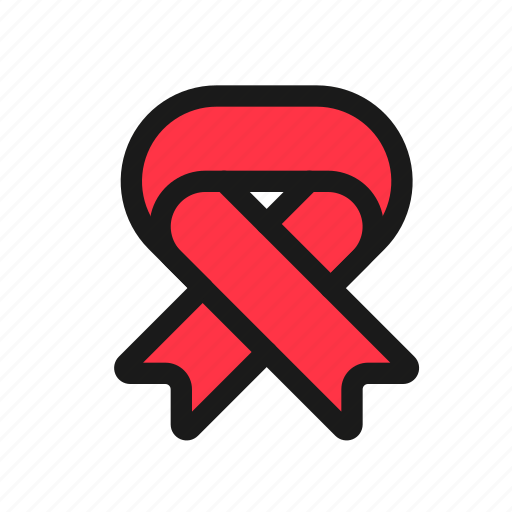 Red, ribbon, hiv, aids, community, awareness, campaign icon - Download on Iconfinder