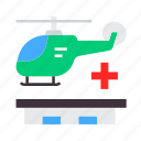 ambulance, emergency, helicopter